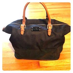 Large Kate Spade Denim Satchel Handbag